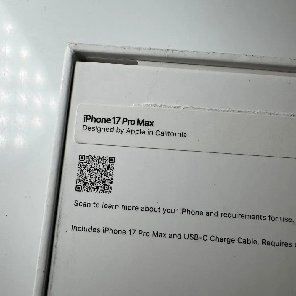 Apple A3257 iPhone 17 Pro Max Silver 256GB, Empty Box ONLY